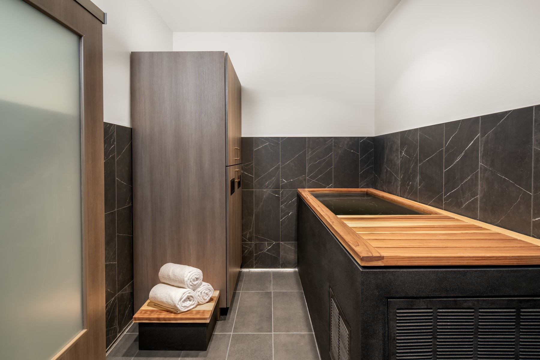 High End Wooden Cold Plunge in Fort Worth