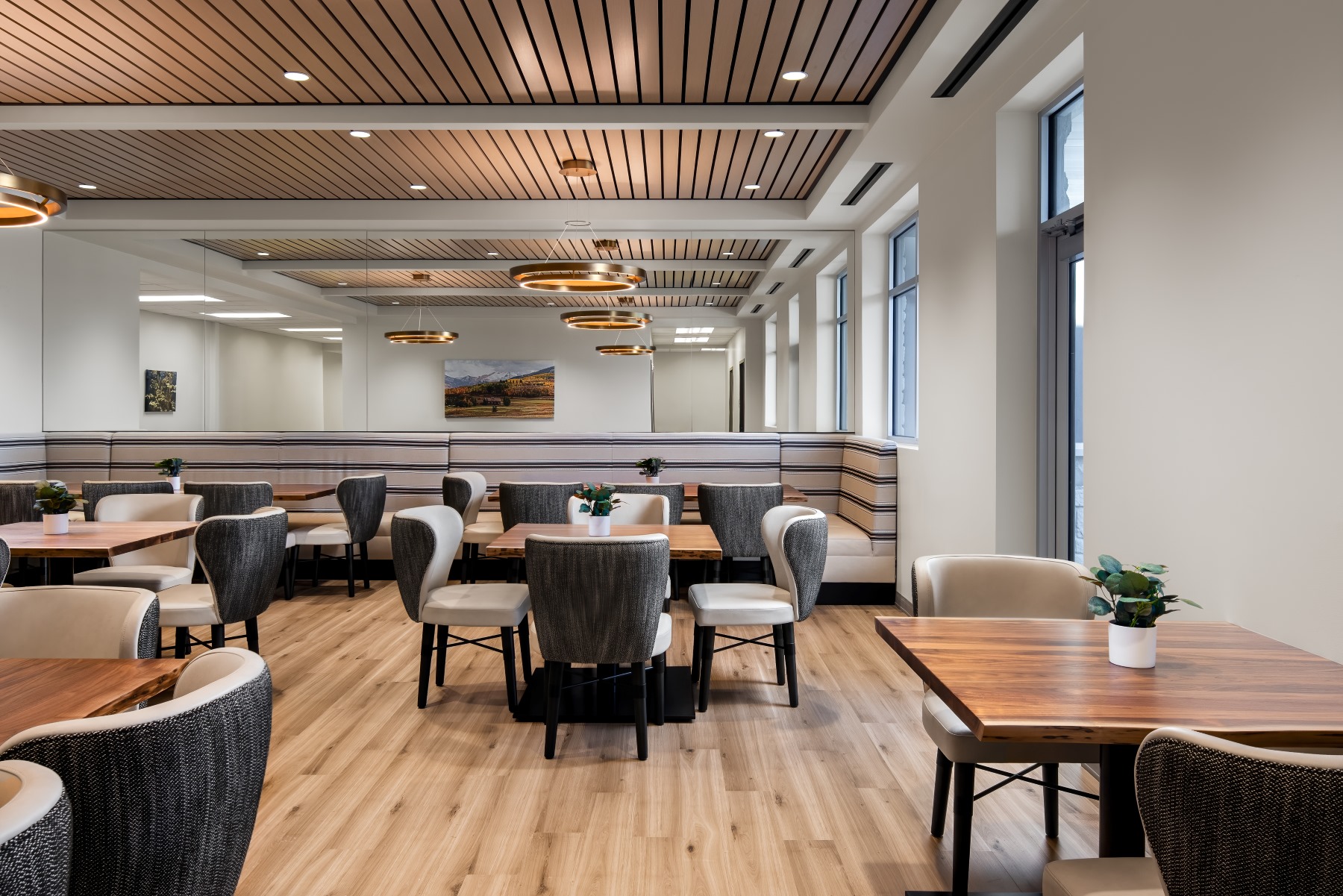 High End Wood Dining Room in Fort Worth Treatment Center