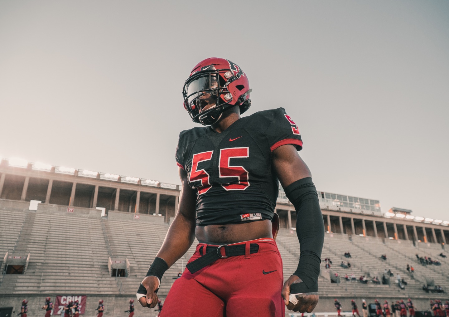 football player on field