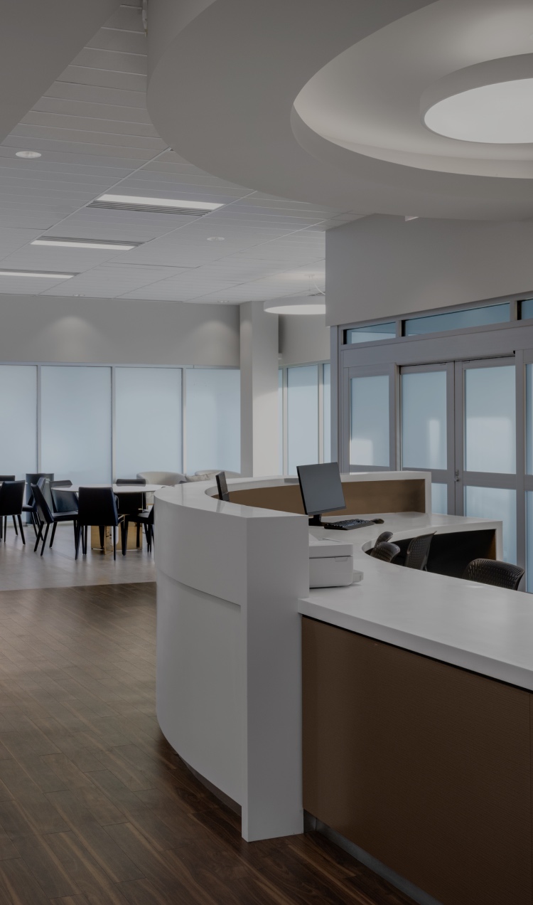 The front desk at All Points North Denver
