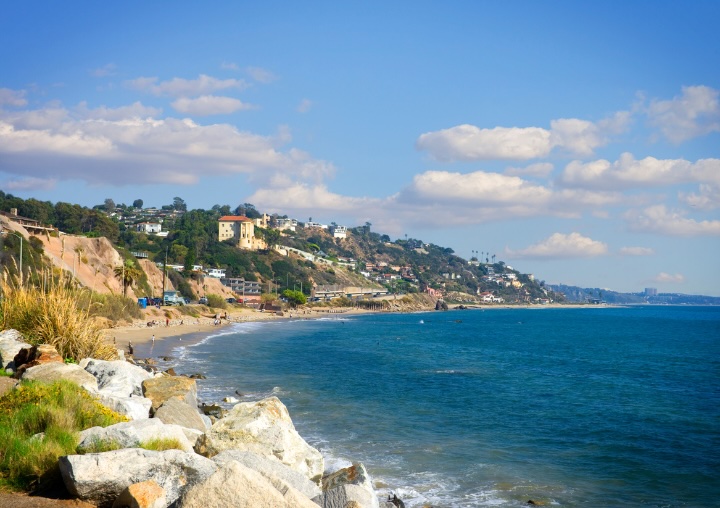 A Malibu beach.