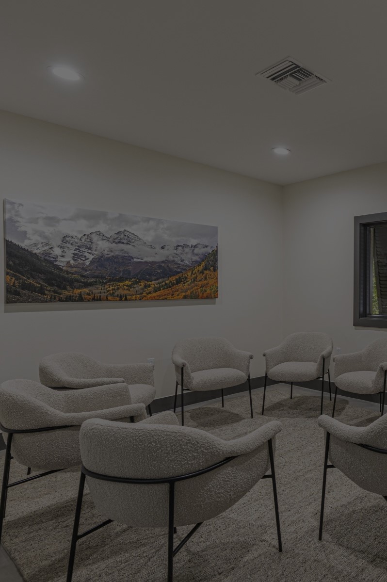 A group therapy room at APN Naples in Naples, Florida.