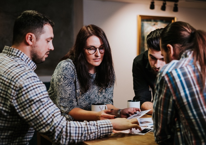 Professionals Working around a table