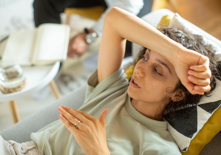 Woman Laying on Couch for Therapy