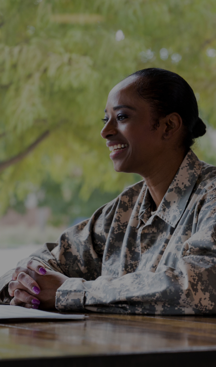 A Veteran receiving care at a treatment center.