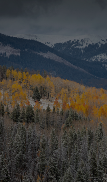 A winter photo of the Vail Valley.