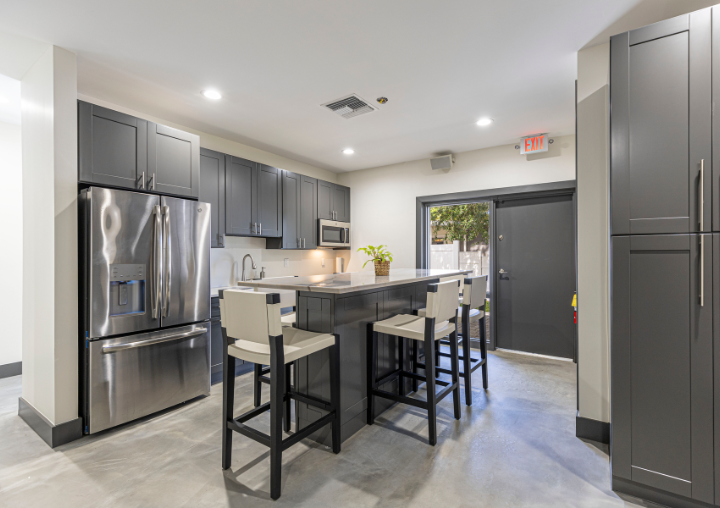 The kitchen at APN Naples in Naples, Florida.