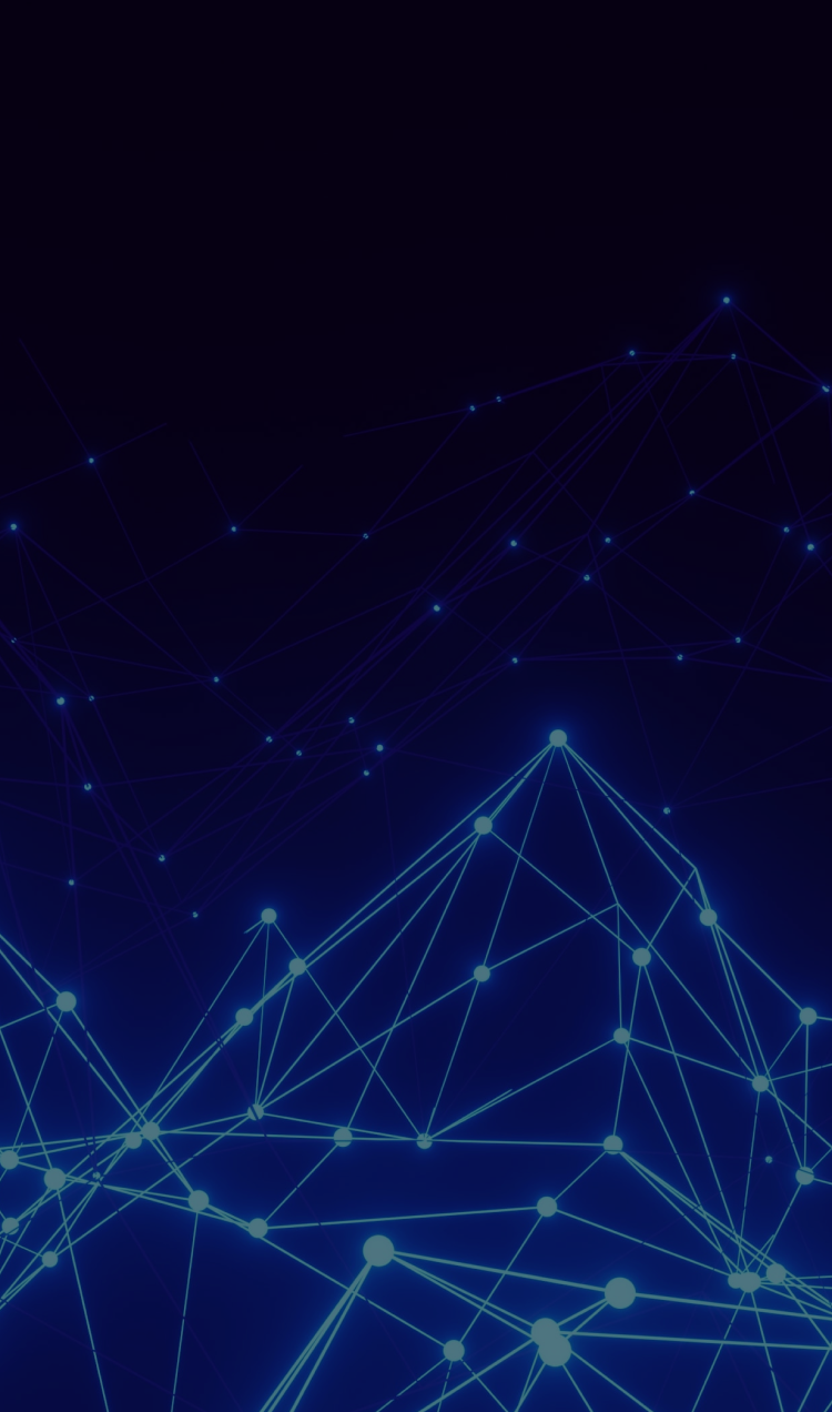 A dark background with light blue data points in the shape of a mountain.