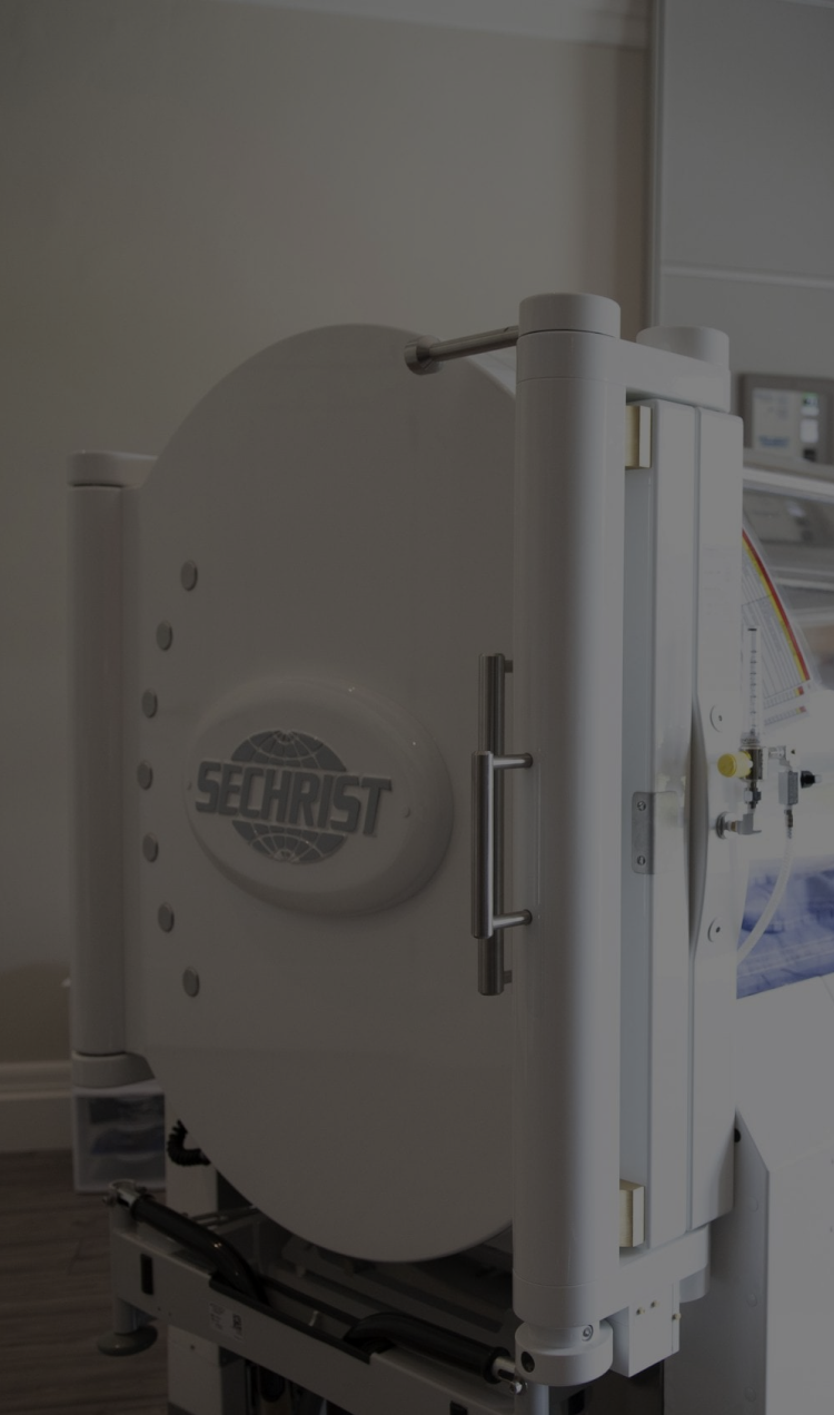 The hyperbaric chamber at All Points North Lodge.